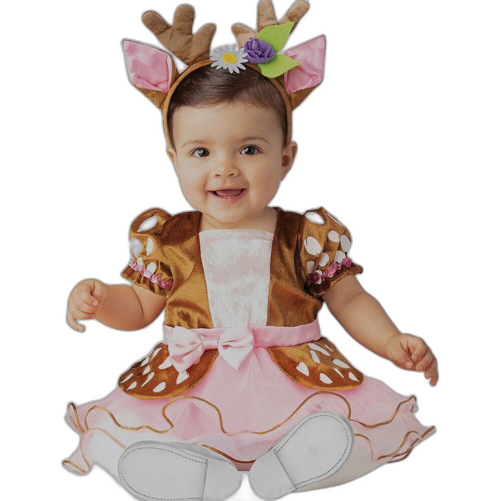 BABY DEER BABY GIRL Tutu Halloween Costume SIZE 6-12 MONTHS NEW